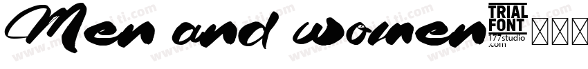 Men and women字体转换